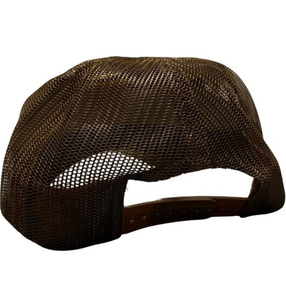 NWT Brixton Trucker Cap Tan/Brown Adjustable Snapback Meshback Logo Patch Hat - Picture 4 of 6